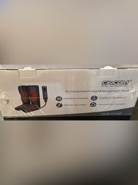 Air Compression Leg Massager with Heat - Black/Red